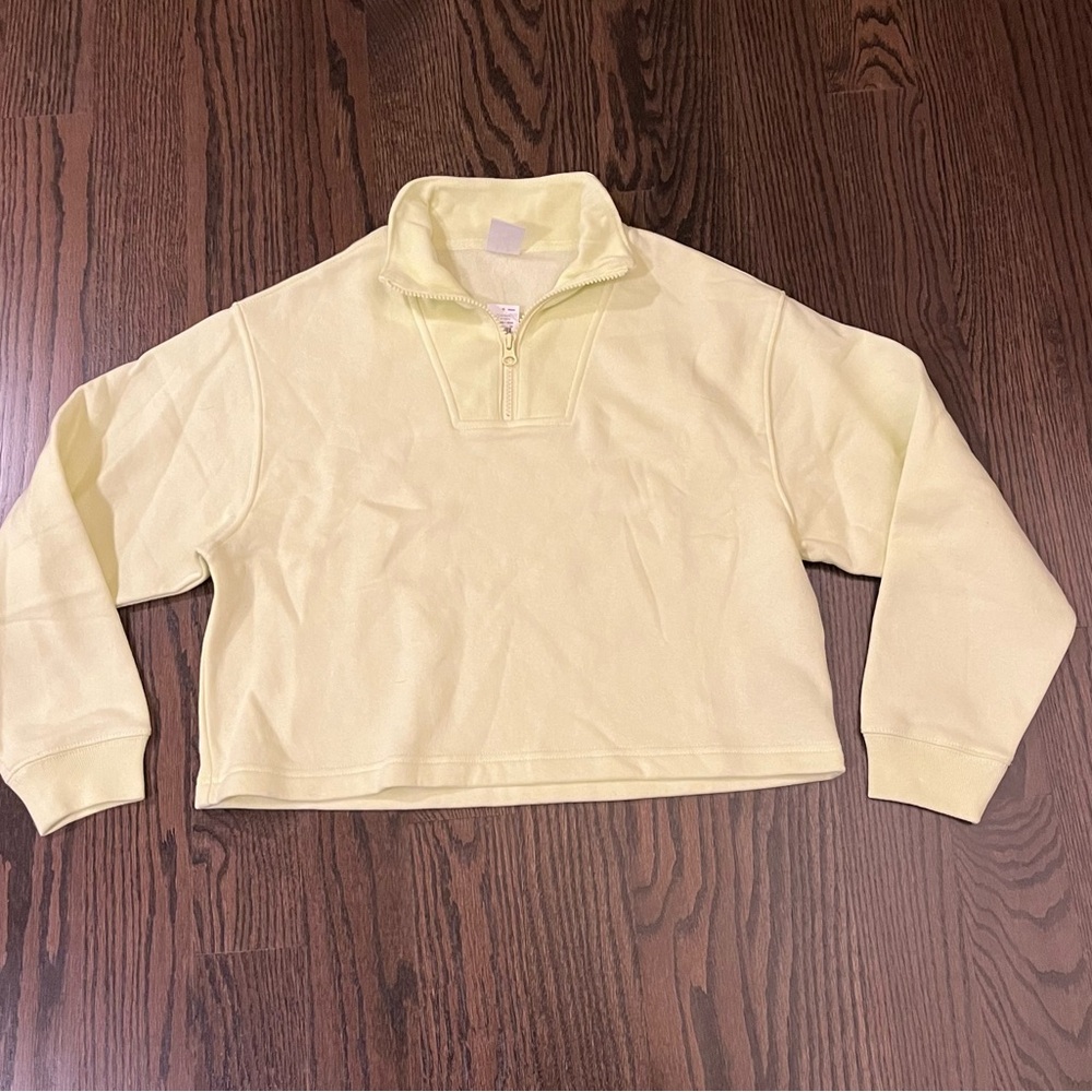 GAP Kids Girls Pullover sweatshirt Bright Yellow Half-Zip size 14/16 xxl